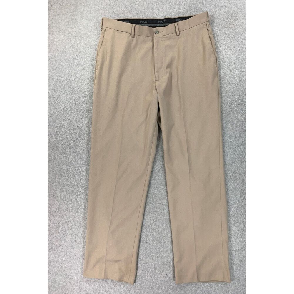 Ping Collection Flat Front Casual Golf Pants‎ (Men's 36x32) Tan